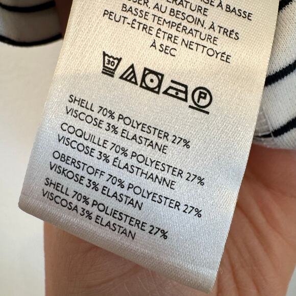 NWT Anthropologie Maeve Corset Peplum Top Striped Pleated Nautical Coastal XL - Picture 7 of 12